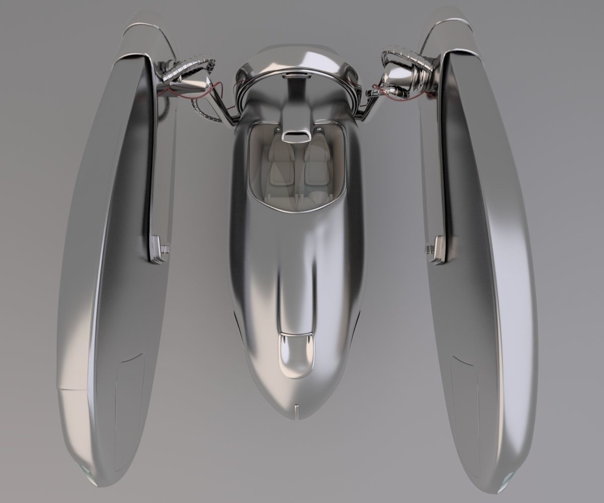 Space racer ship Free 3D model_5