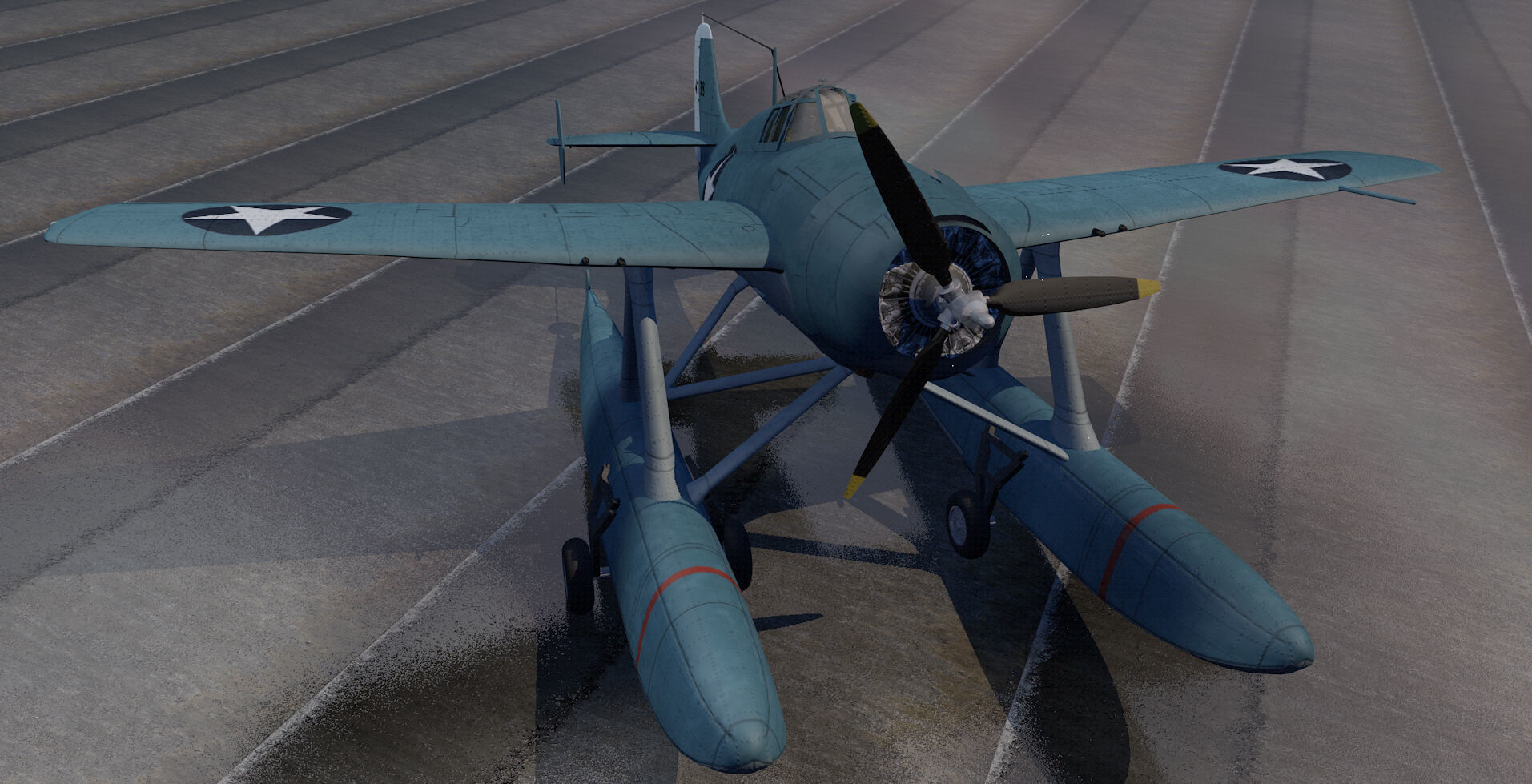 Grumman F4F-3S Wildcatfish 3D model_4