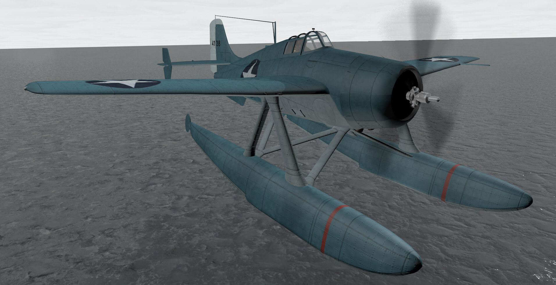 Grumman F4F-3S Wildcatfish 3D model_8