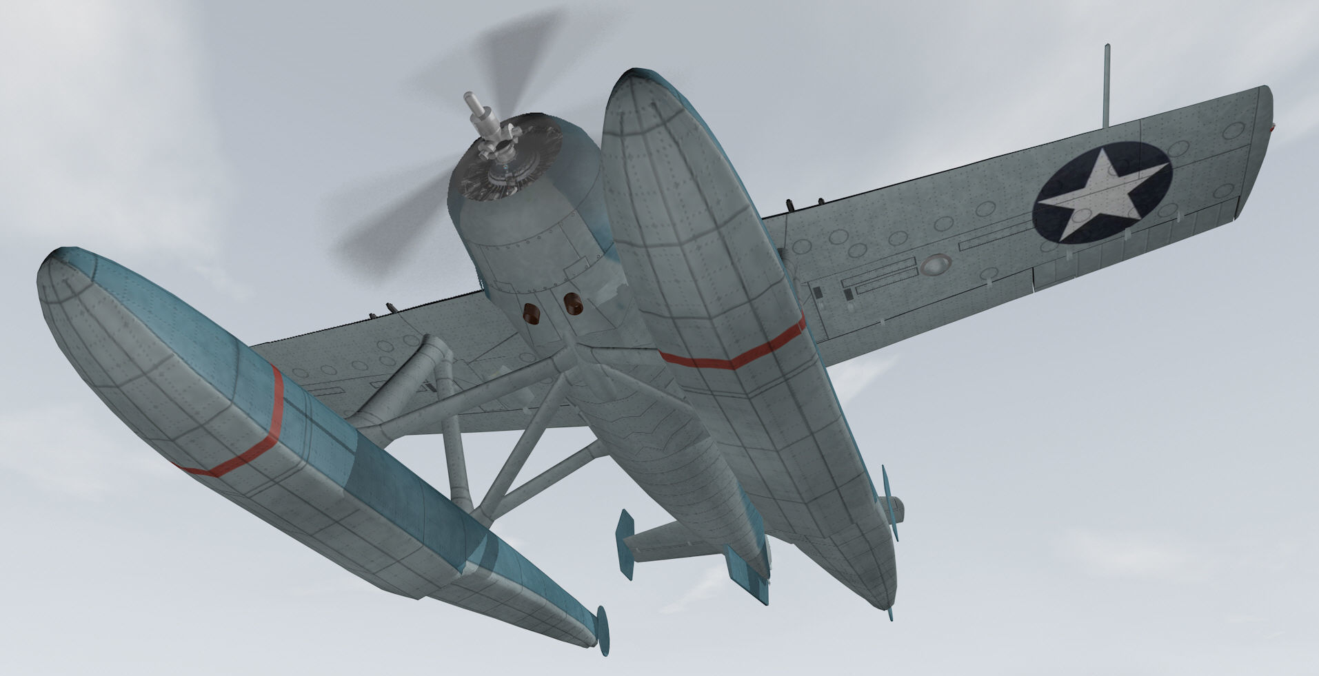 Grumman F4F-3S Wildcatfish 3D model_10