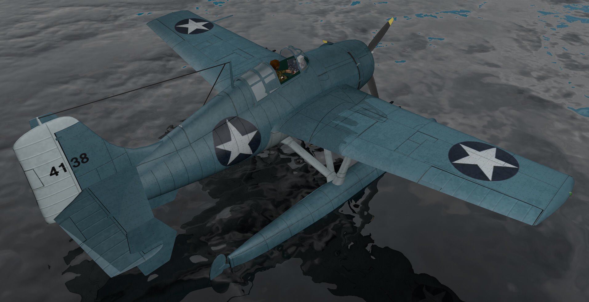 Grumman F4F-3S Wildcatfish 3D model_7