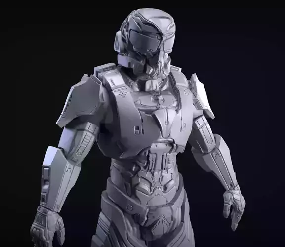 Sci-Fi Armor 4 Sculpt 3D model
