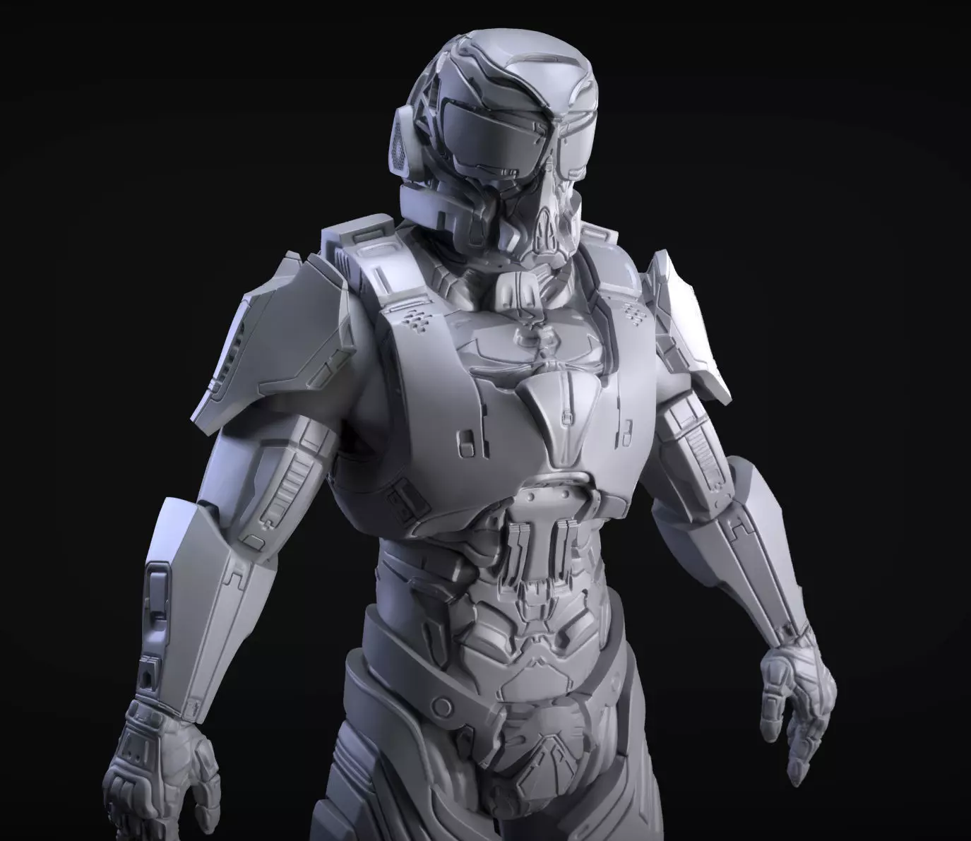 Sci-Fi Armor 4 Sculpt 3D model_0