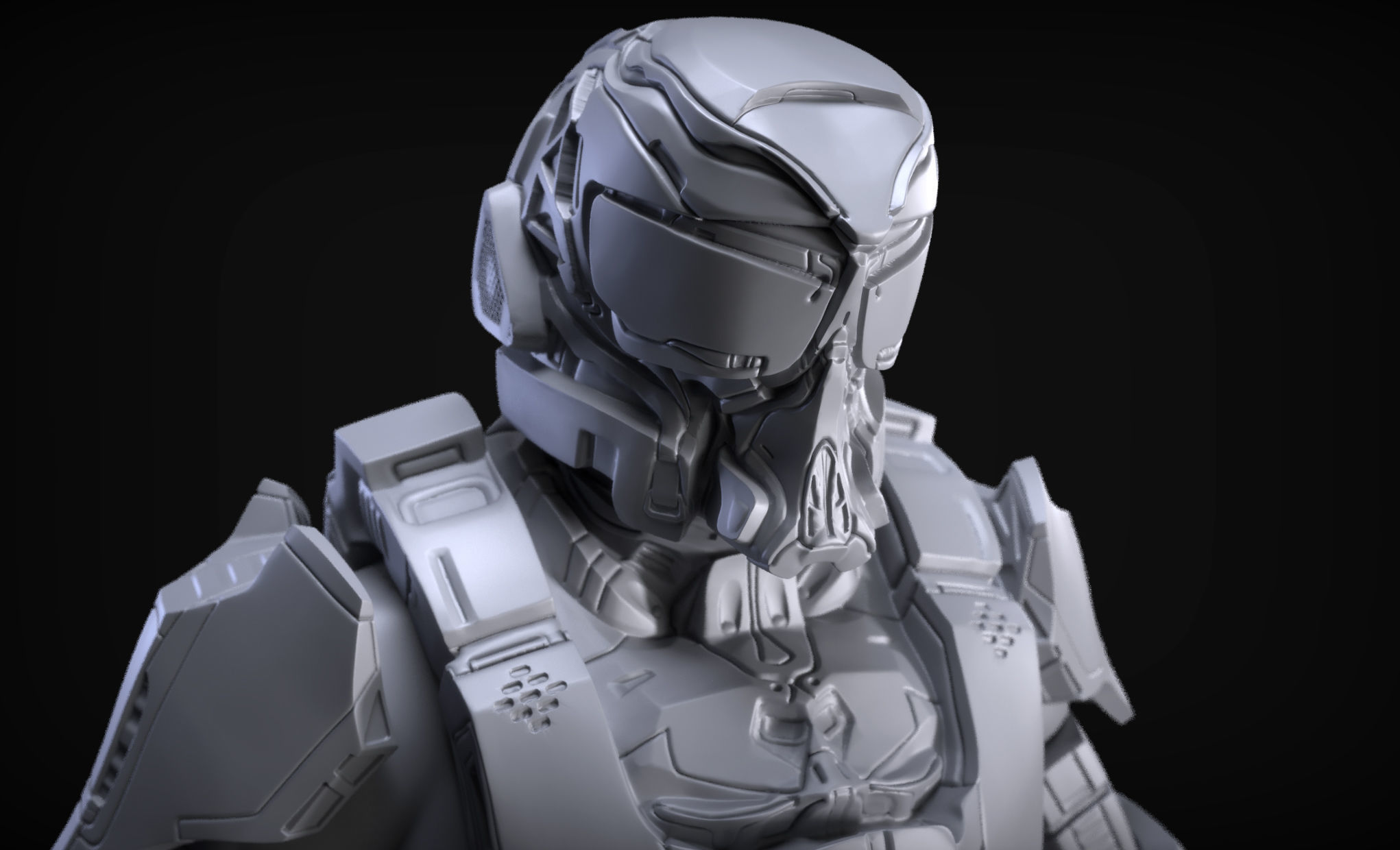 Sci-Fi Armor 4 Sculpt 3D model_3