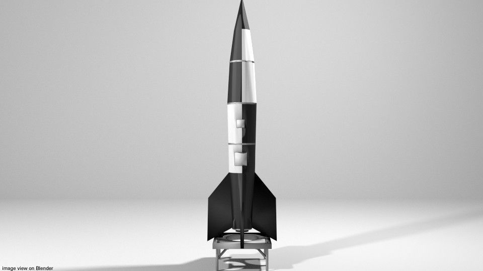 Rocket Missile - V2 3D model_1