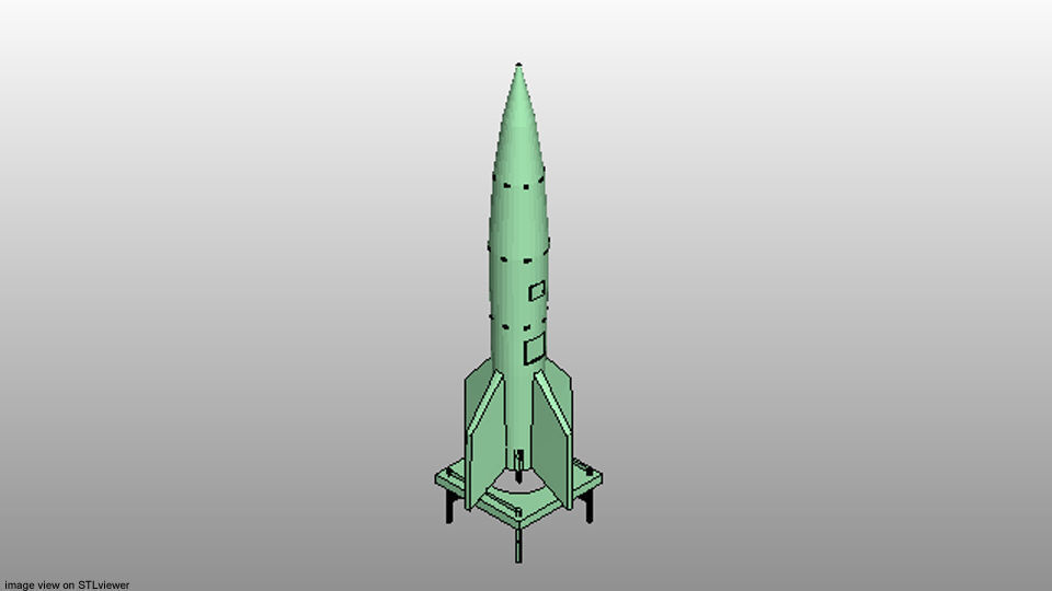 Rocket Missile - V2 3D model_5