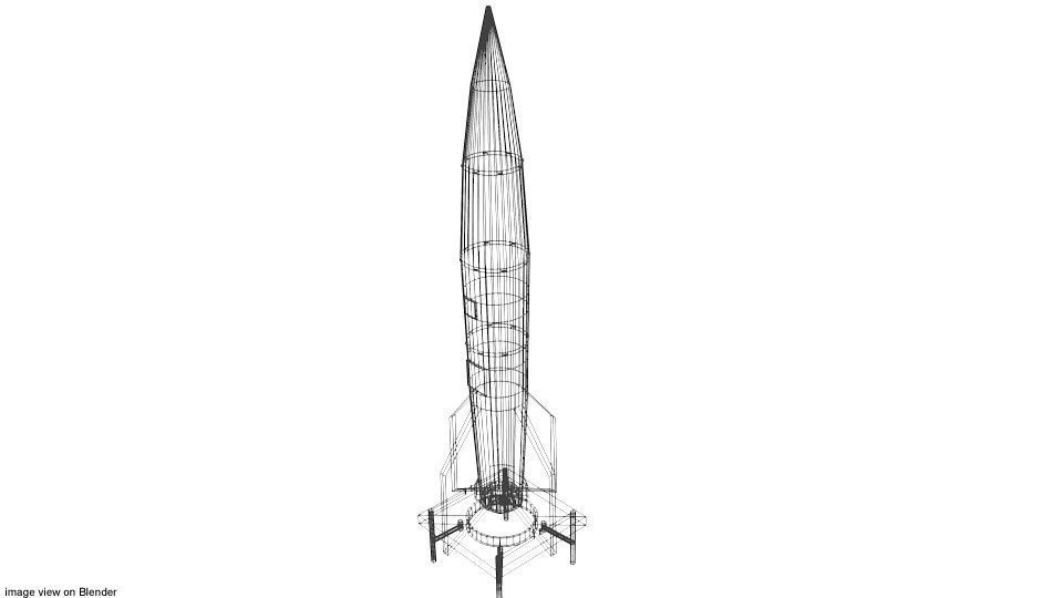 Rocket Missile - V2 3D model_3