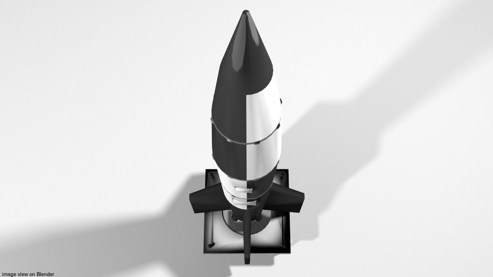 Rocket Missile - V2 3D model_2