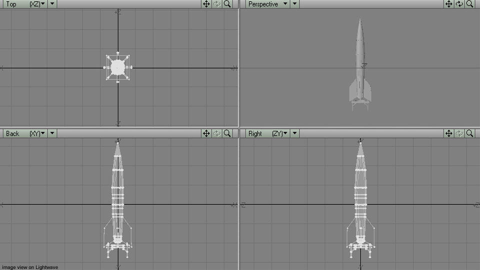 Rocket Missile - V2 3D model_4