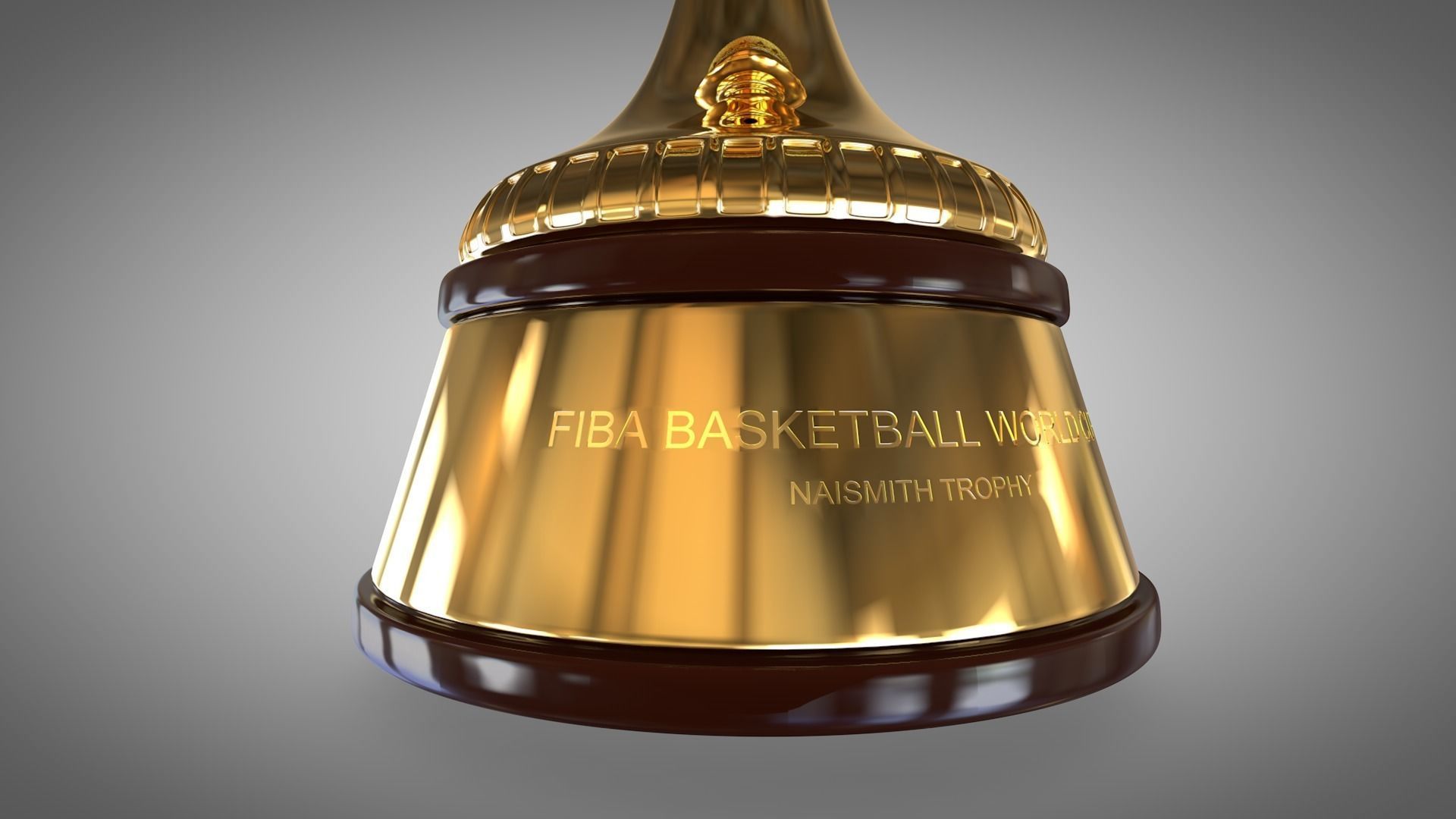 FIBA Basketball World Cup Trophy Low-poly 3D model_3