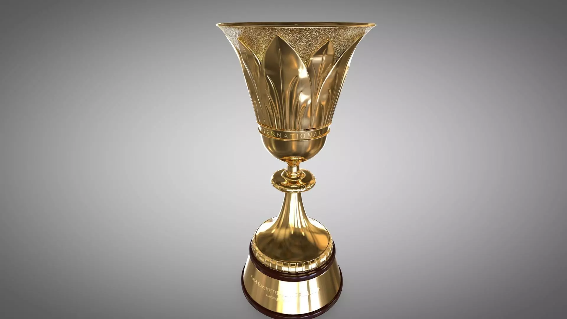 FIBA Basketball World Cup Trophy Low-poly 3D model_0