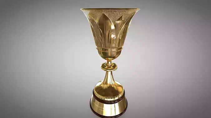 FIBA Basketball World Cup Trophy Low-poly 3D model