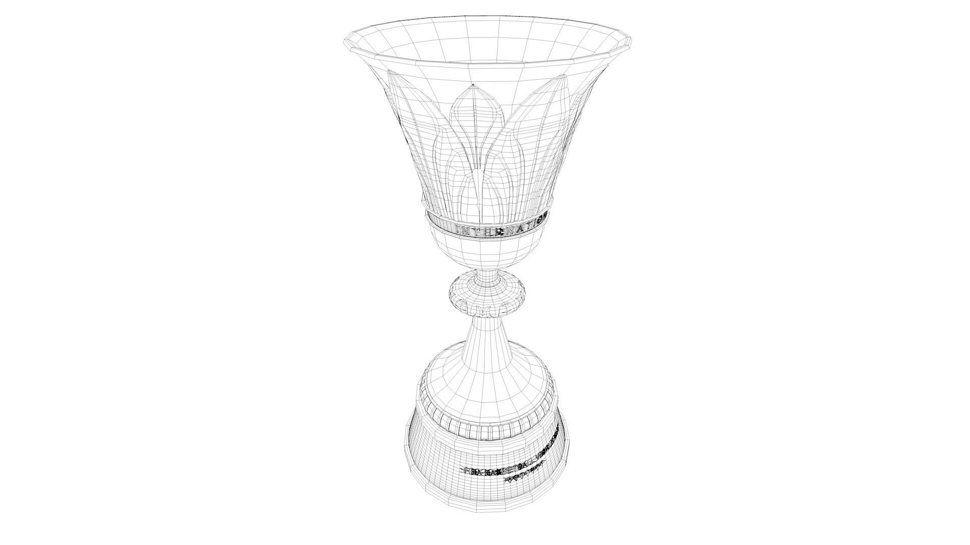 FIBA Basketball World Cup Trophy Low-poly 3D model_4