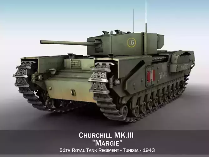 Churchill MK III - Margie 3D model