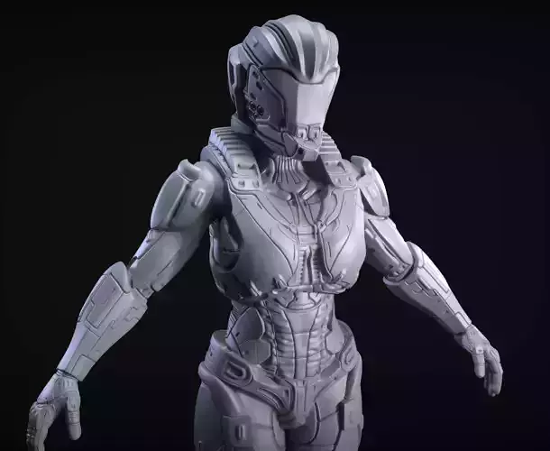 Sci-Fi Armor 5 Sculpt 3D model