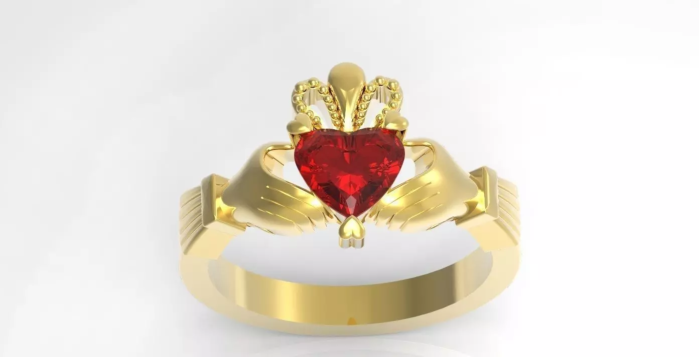 Claddagh Ring 3D print model