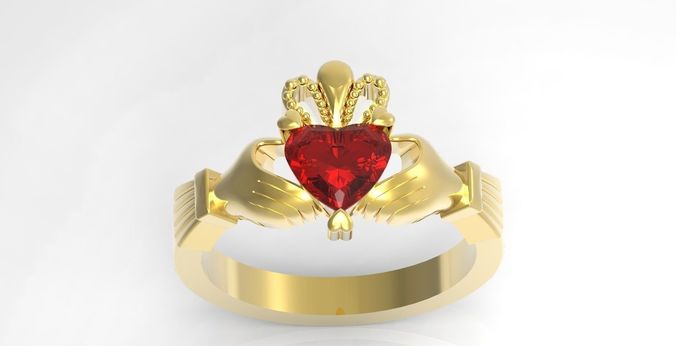 Claddagh Ring 3D print model
