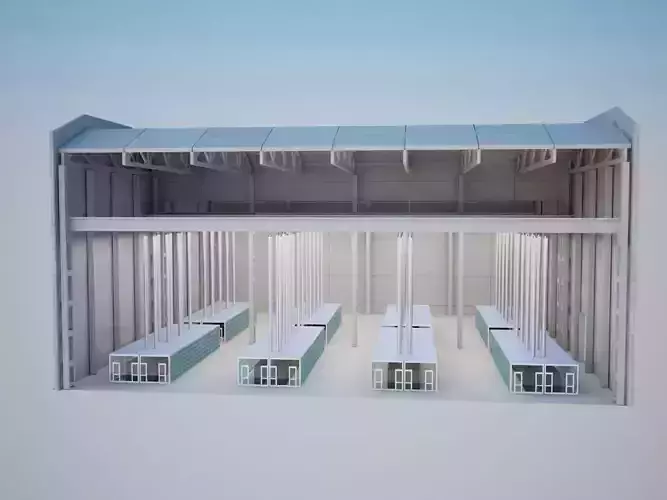 Bitcoin Mining Farms 3D model