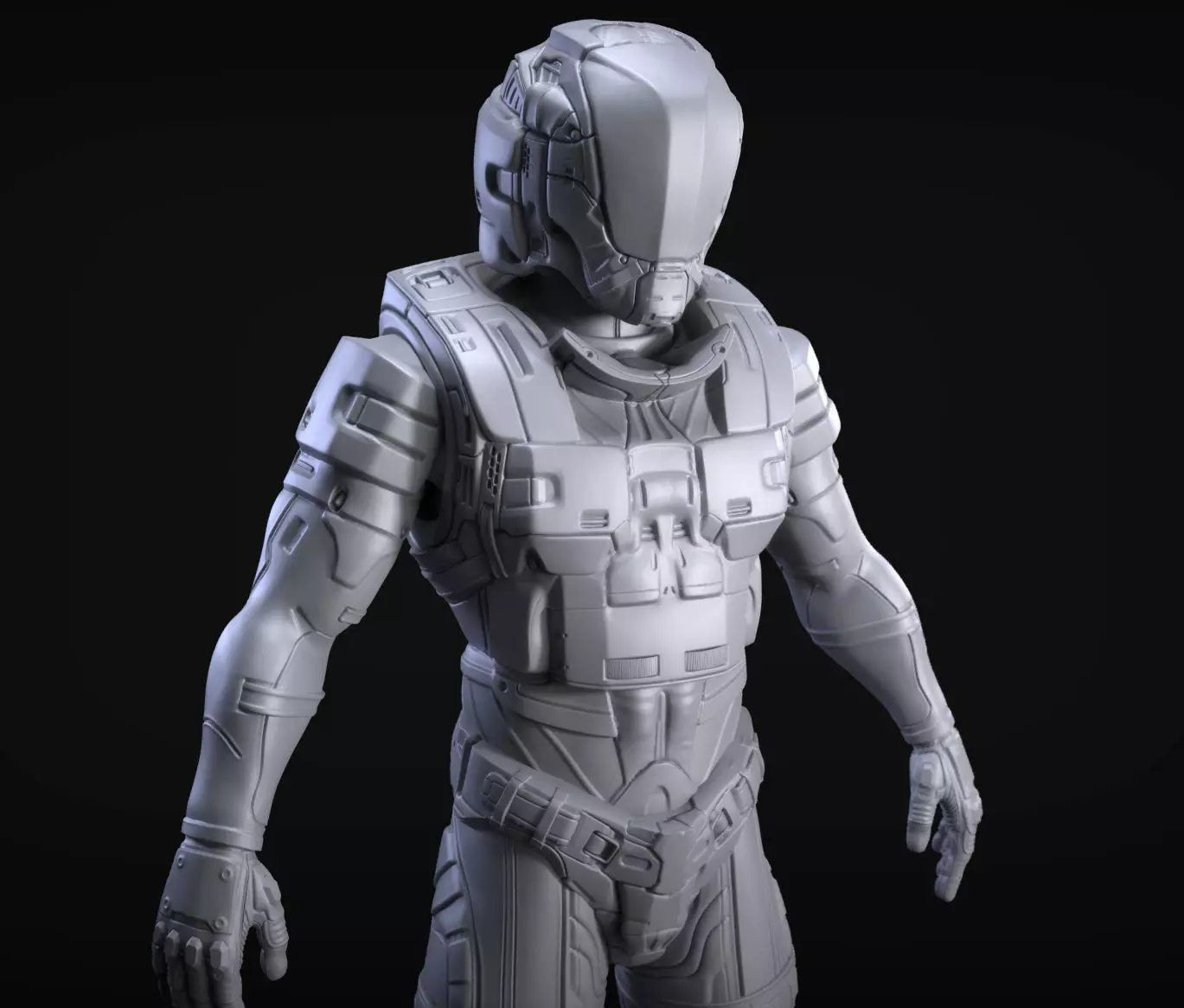 Sci-Fi Armor 6 Sculpt 3D model