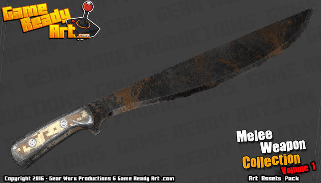 Melee Weapon Collection Low-poly 3D model_2