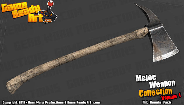 Melee Weapon Collection Low-poly 3D model_4