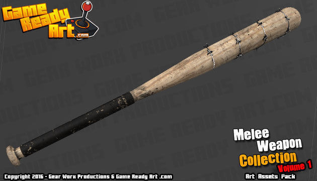 Melee Weapon Collection Low-poly 3D model_12