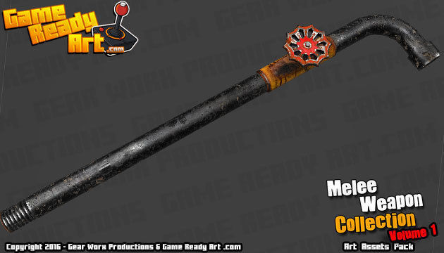 Melee Weapon Collection Low-poly 3D model_15