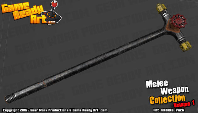 Melee Weapon Collection Low-poly 3D model_6