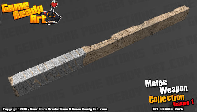 Melee Weapon Collection Low-poly 3D model_26