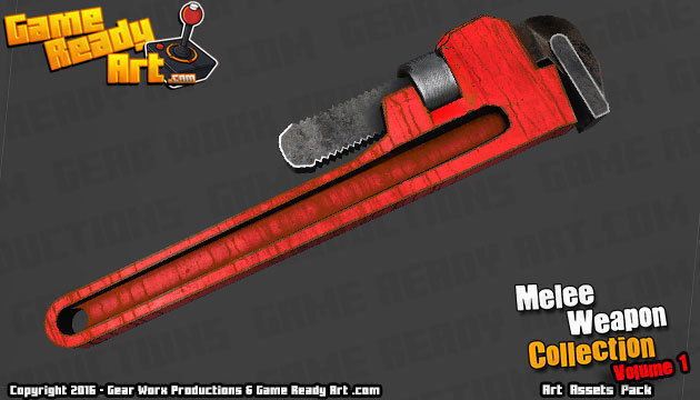 Melee Weapon Collection Low-poly 3D model_21