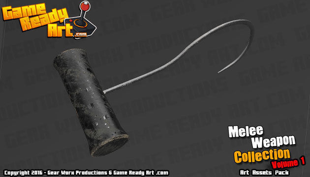 Melee Weapon Collection Low-poly 3D model_19