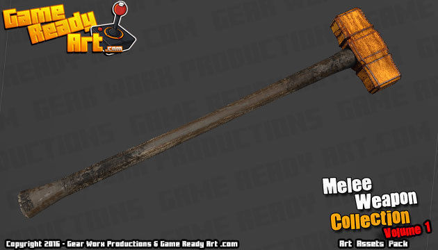 Melee Weapon Collection Low-poly 3D model_23
