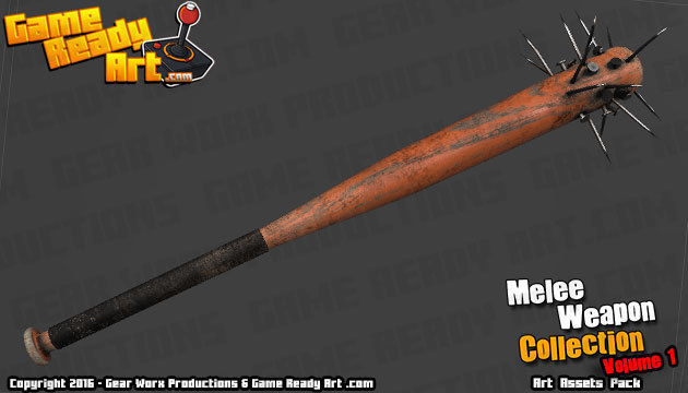 Melee Weapon Collection Low-poly 3D model_10