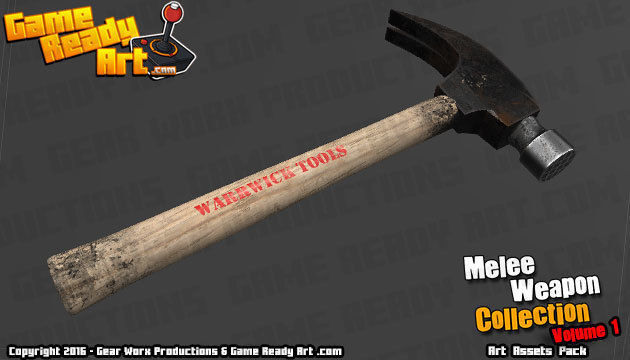 Melee Weapon Collection Low-poly 3D model_8