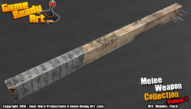 Melee Weapon Collection Low-poly 3D model_13