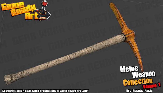 Melee Weapon Collection Low-poly 3D model_22
