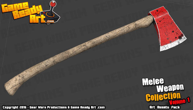 Melee Weapon Collection Low-poly 3D model_11