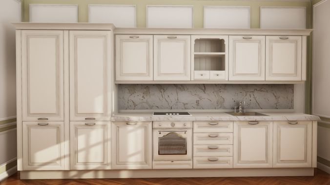 HQ Modern Classic Interior Low-poly 3D model 6
