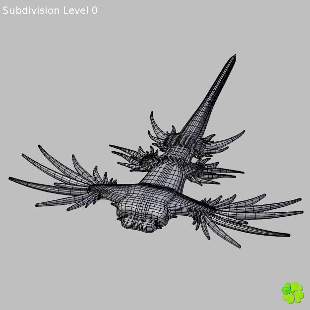 Glaucus atlanticus low poly Low-poly 3D model_16