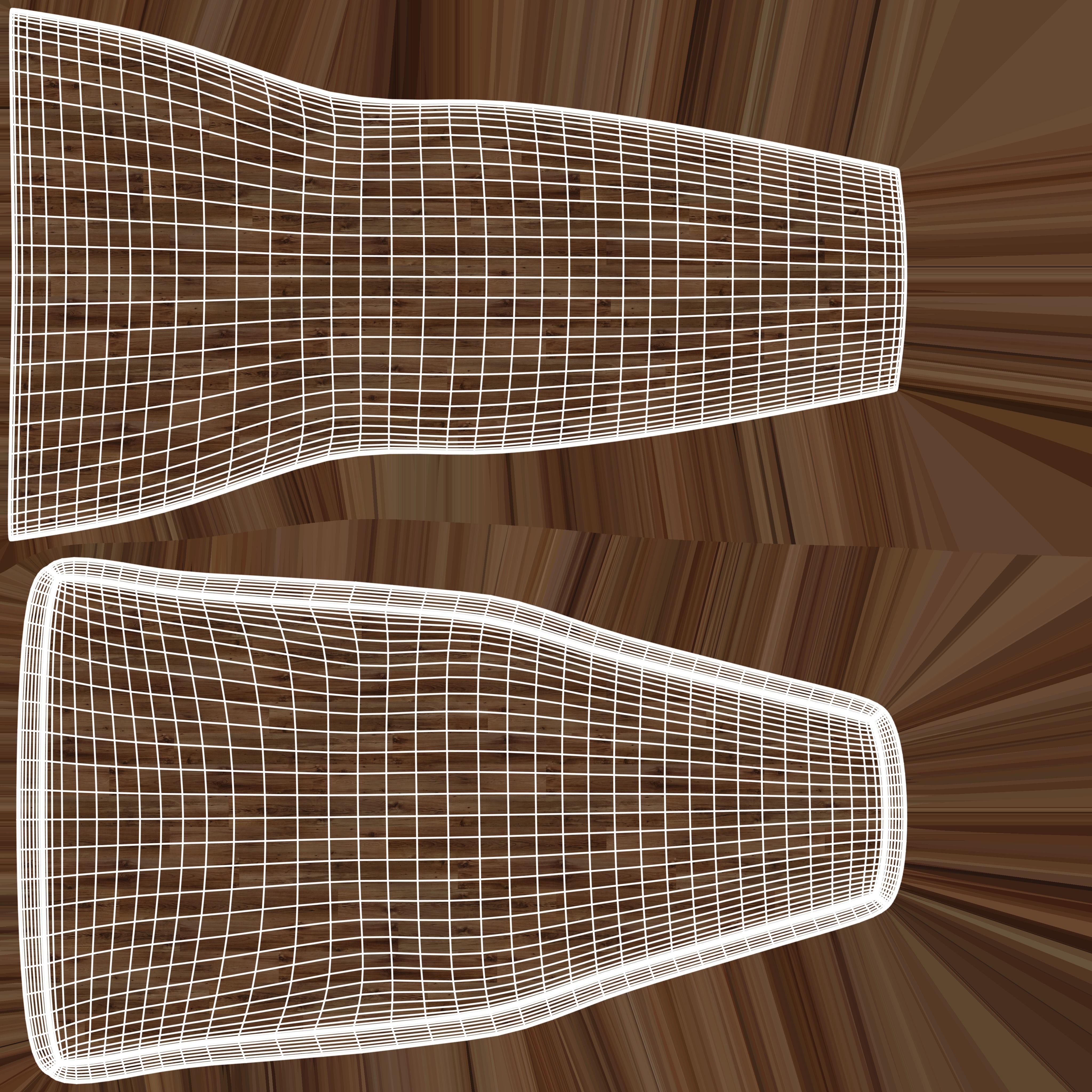 American Modern Wooden Chair 3D model_12