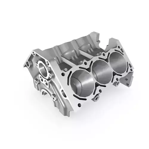 Generic 6-Cylinder Engine Block 3D model