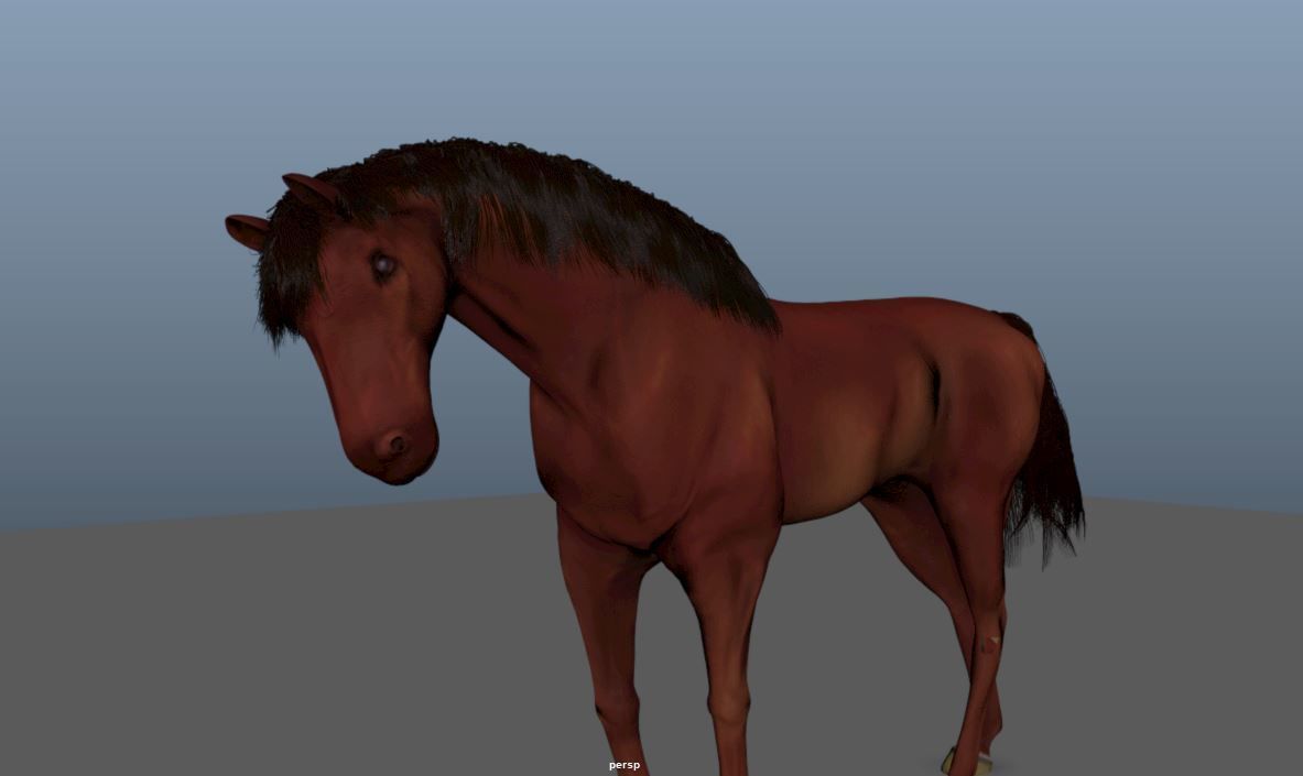 Animated Horse 3D model_2