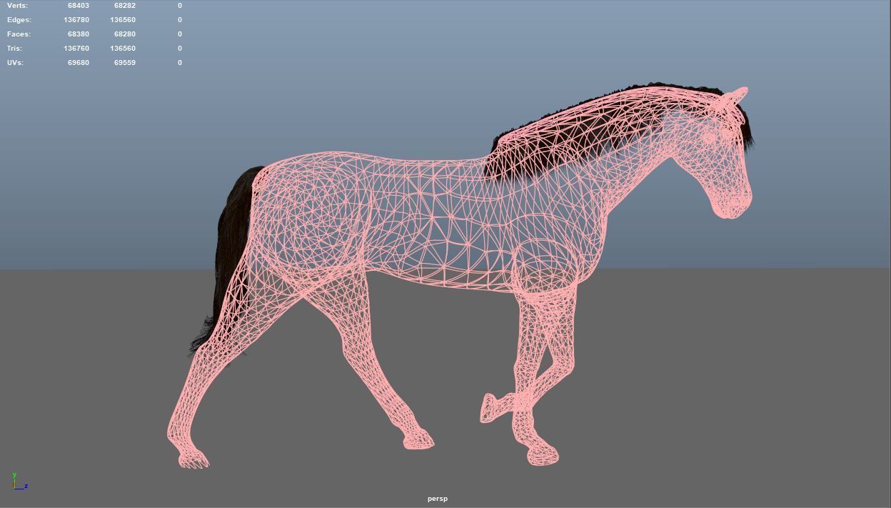 Animated Horse 3D model_8