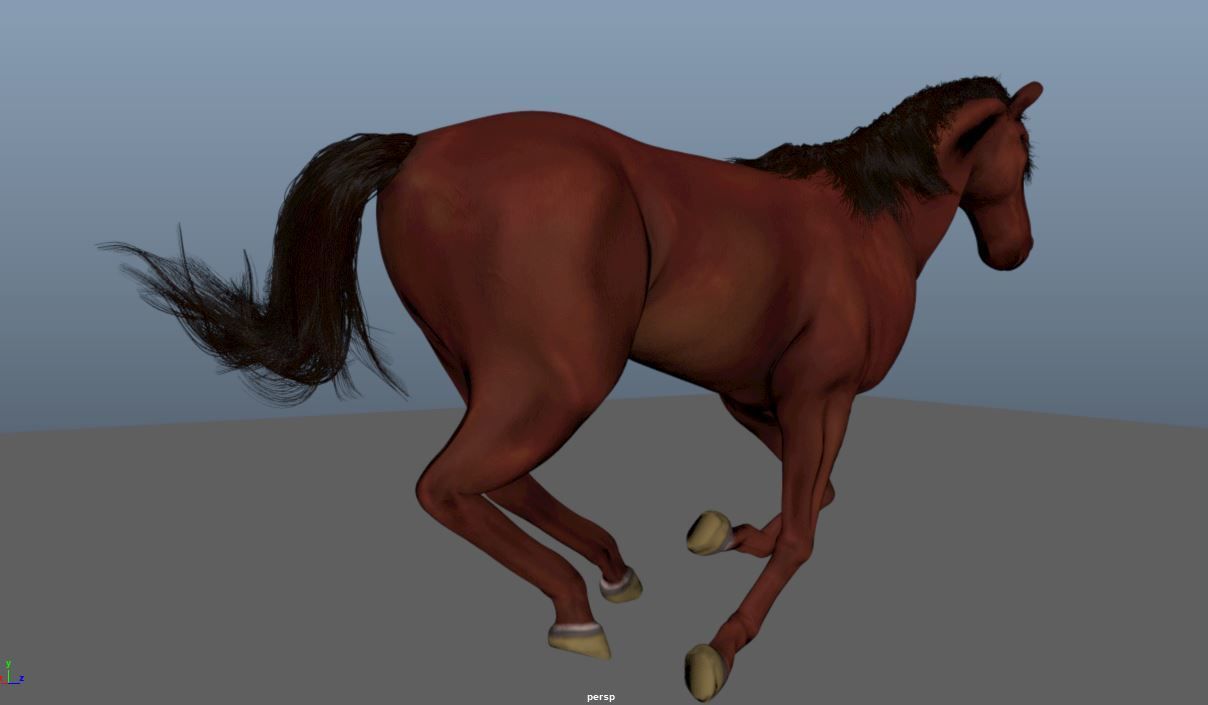 Animated Horse 3D model_7