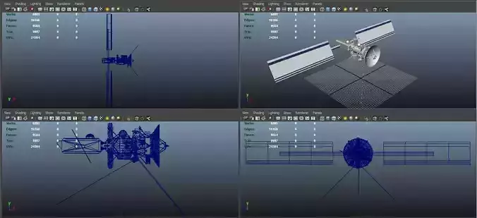 Low poly model of Satellite