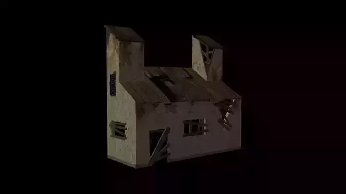 Low poly model of MMO House 5 3D model