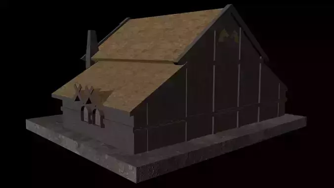 Low poly model of MMO House 2