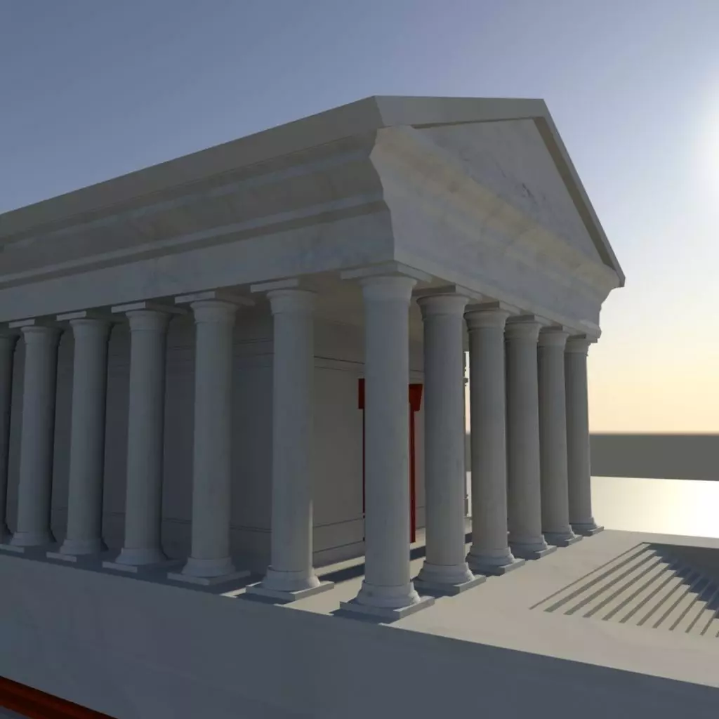 Low poly model of Deamon Temple 3D model_3
