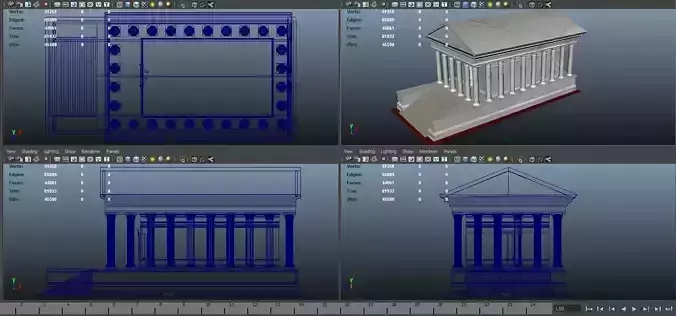Low poly model of Deamon Temple