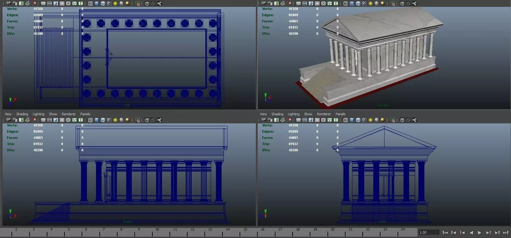 Low poly model of Deamon Temple 3D model_6